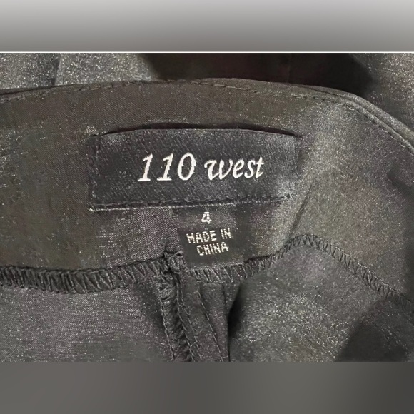 110 WEST Sexy Rose Zip Dress Black Size 4 NWT - Picture 6 of 6